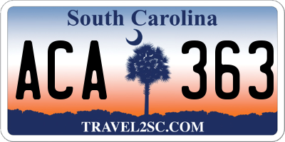 SC license plate ACA363