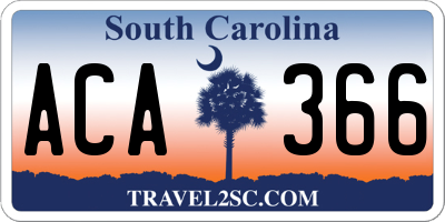 SC license plate ACA366