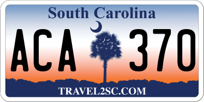 SC license plate ACA370