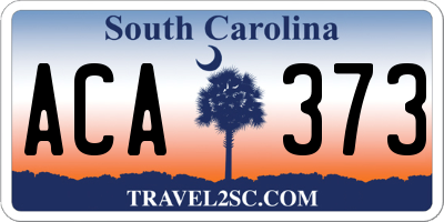SC license plate ACA373