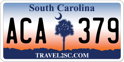 SC license plate ACA379