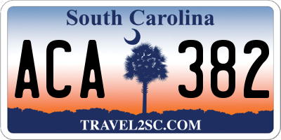 SC license plate ACA382