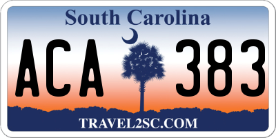 SC license plate ACA383