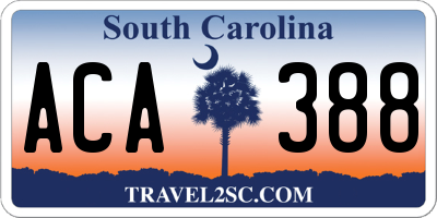 SC license plate ACA388
