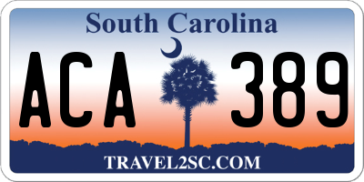 SC license plate ACA389