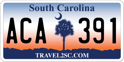 SC license plate ACA391