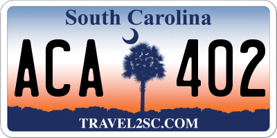 SC license plate ACA402