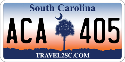 SC license plate ACA405