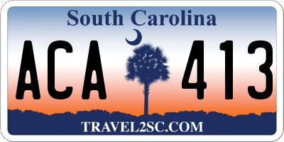 SC license plate ACA413