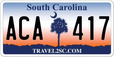 SC license plate ACA417