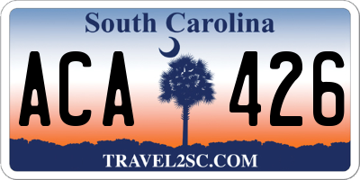 SC license plate ACA426