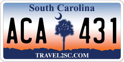 SC license plate ACA431