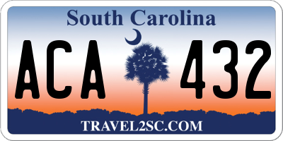 SC license plate ACA432