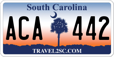 SC license plate ACA442