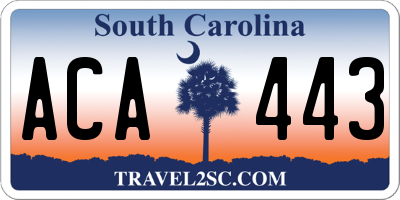SC license plate ACA443