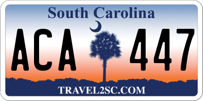 SC license plate ACA447