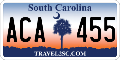 SC license plate ACA455