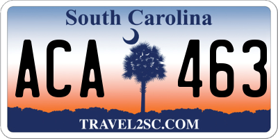 SC license plate ACA463