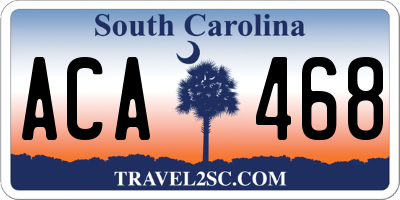 SC license plate ACA468