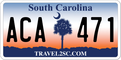 SC license plate ACA471