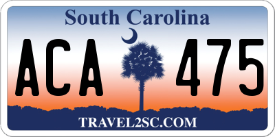 SC license plate ACA475