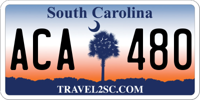SC license plate ACA480