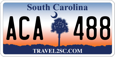 SC license plate ACA488