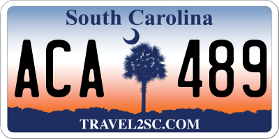 SC license plate ACA489