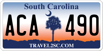SC license plate ACA490