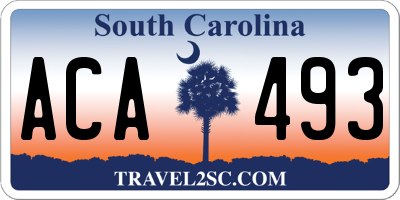 SC license plate ACA493