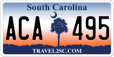 SC license plate ACA495