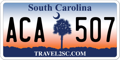 SC license plate ACA507