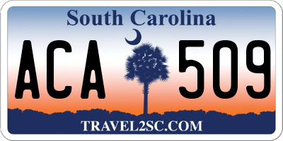 SC license plate ACA509