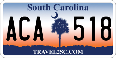 SC license plate ACA518