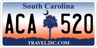 SC license plate ACA520