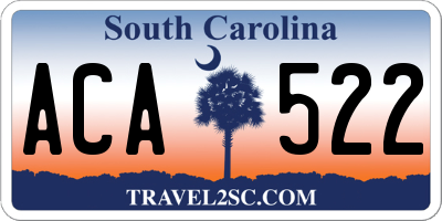 SC license plate ACA522