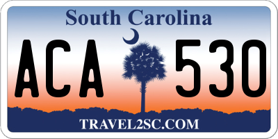 SC license plate ACA530