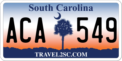 SC license plate ACA549