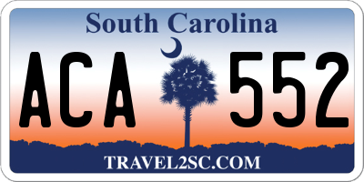 SC license plate ACA552