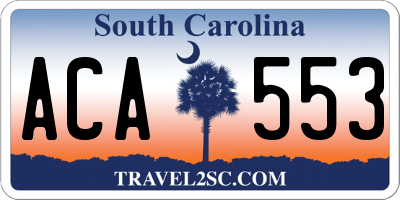 SC license plate ACA553