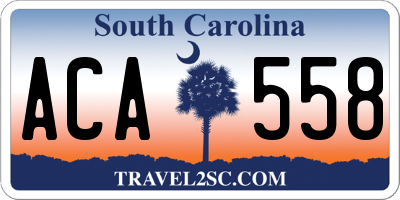 SC license plate ACA558