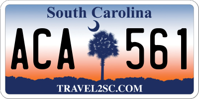 SC license plate ACA561