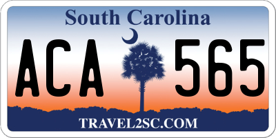 SC license plate ACA565
