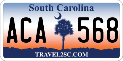 SC license plate ACA568