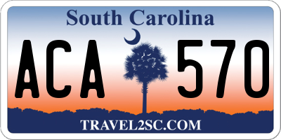SC license plate ACA570