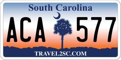 SC license plate ACA577