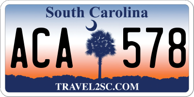 SC license plate ACA578