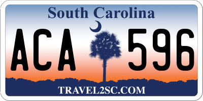 SC license plate ACA596
