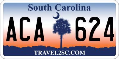 SC license plate ACA624
