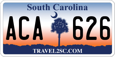 SC license plate ACA626